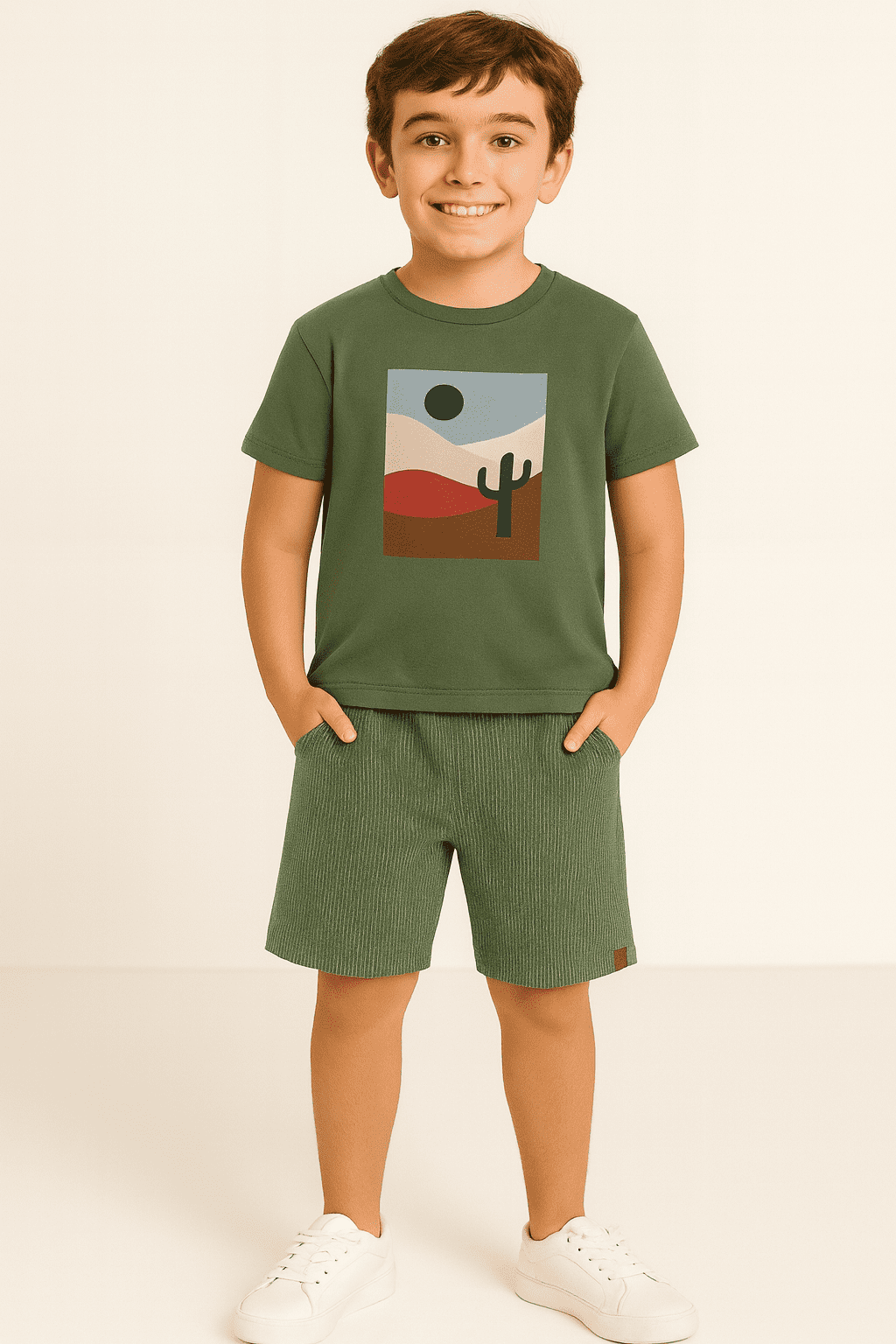 Conjunto Brandili Mundi Verde Estampado