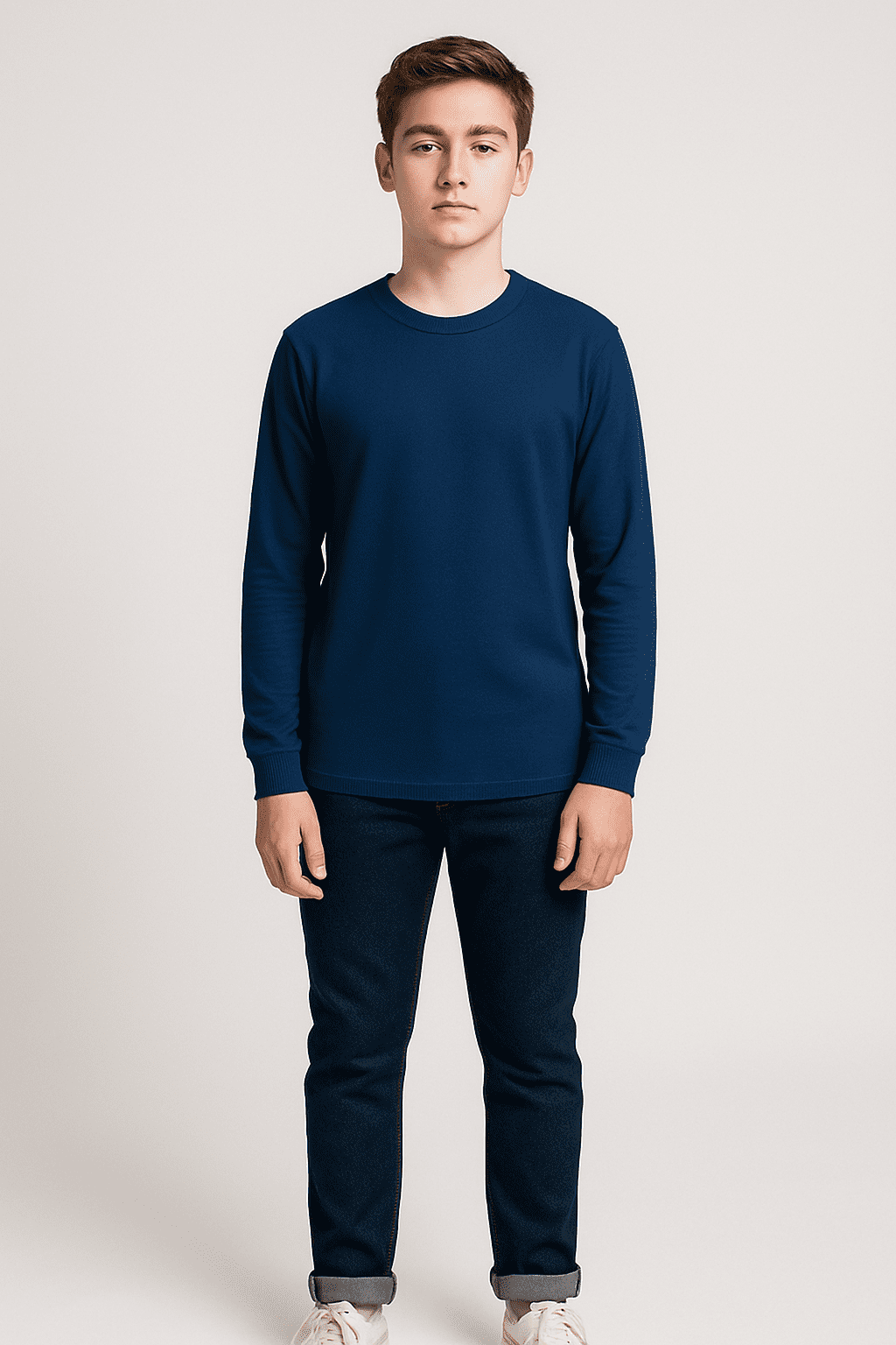 Camiseta Meia Malha Azul