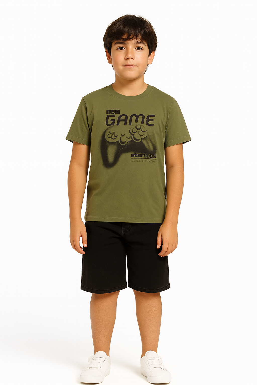 Camiseta Brandili Verde Estampado