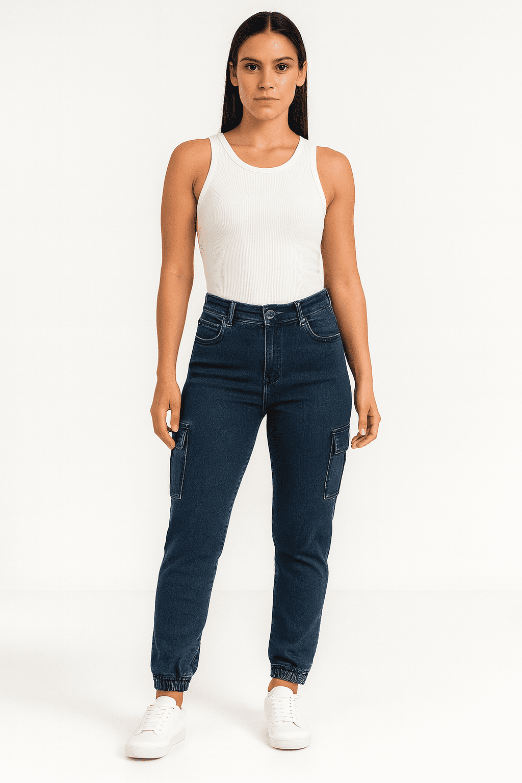 Calça Jeans Escuro Diol Jeans Bolso Lateral