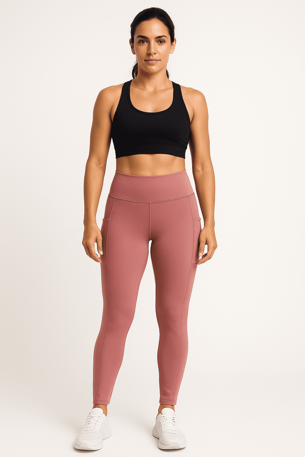 Calça Legging JD Fitness Com Bolso Rosa