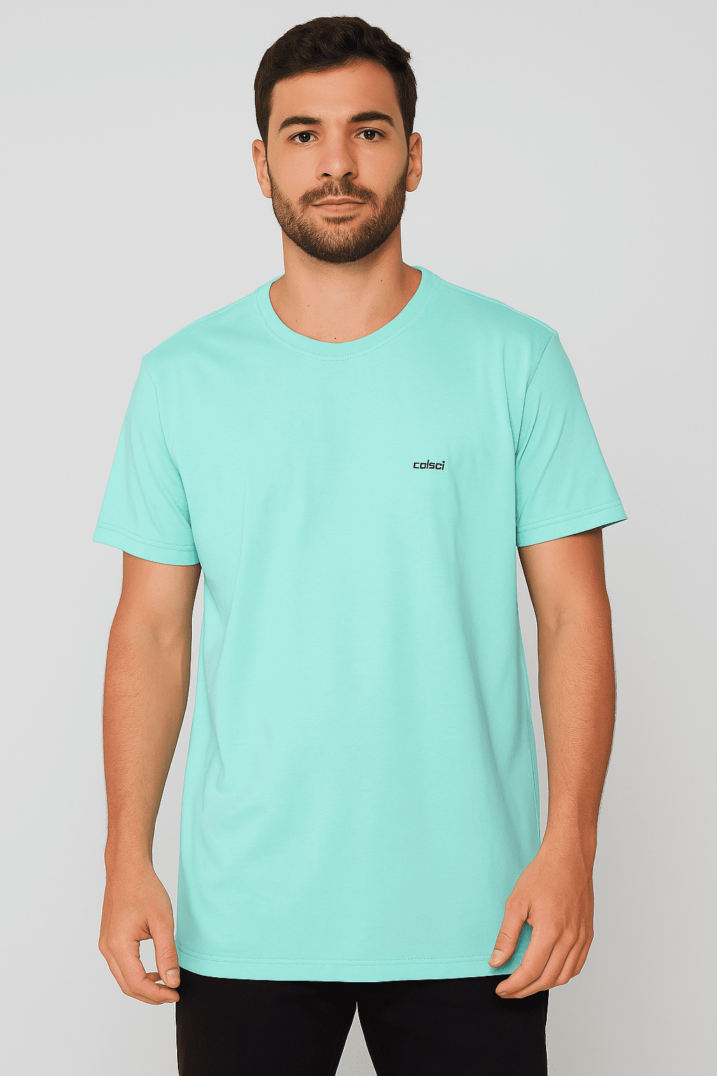 Camiseta Gola Lisa Colcci Azul Claro