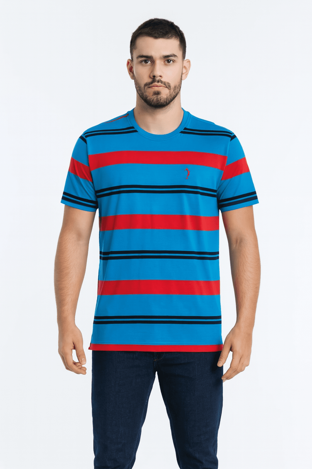Camiseta Polo Soft Gola Lisa Azul