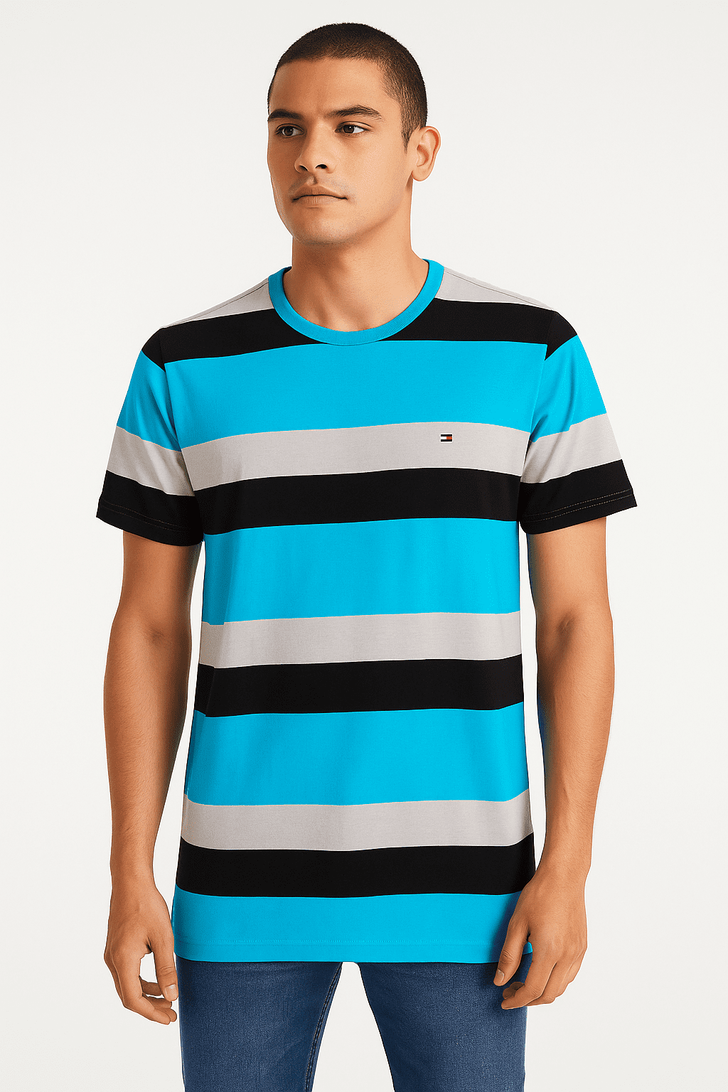 Camiseta Tommy Hilfiger Azul Listrada