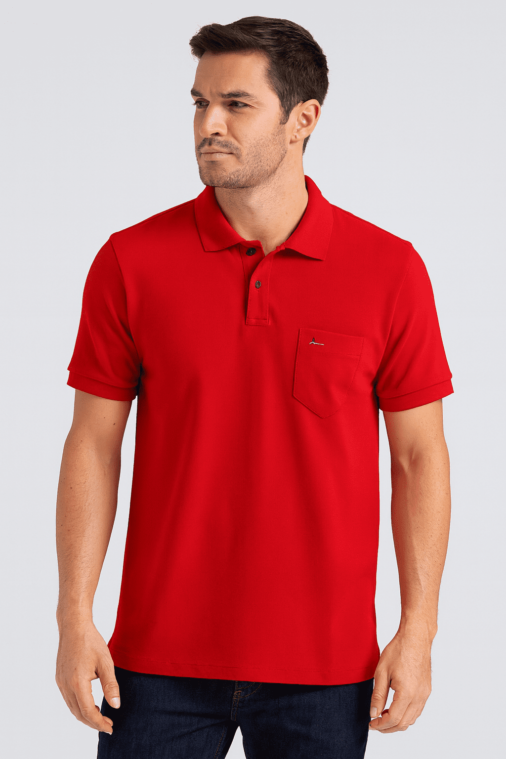 Camiseta Polo Aramis Com Bolso Vermelha