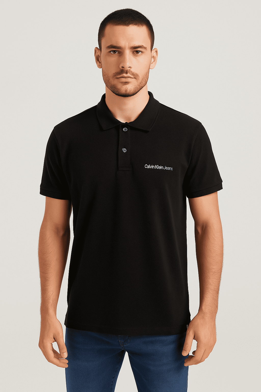 Camiseta Polo Colcci Calvin Klein Preto