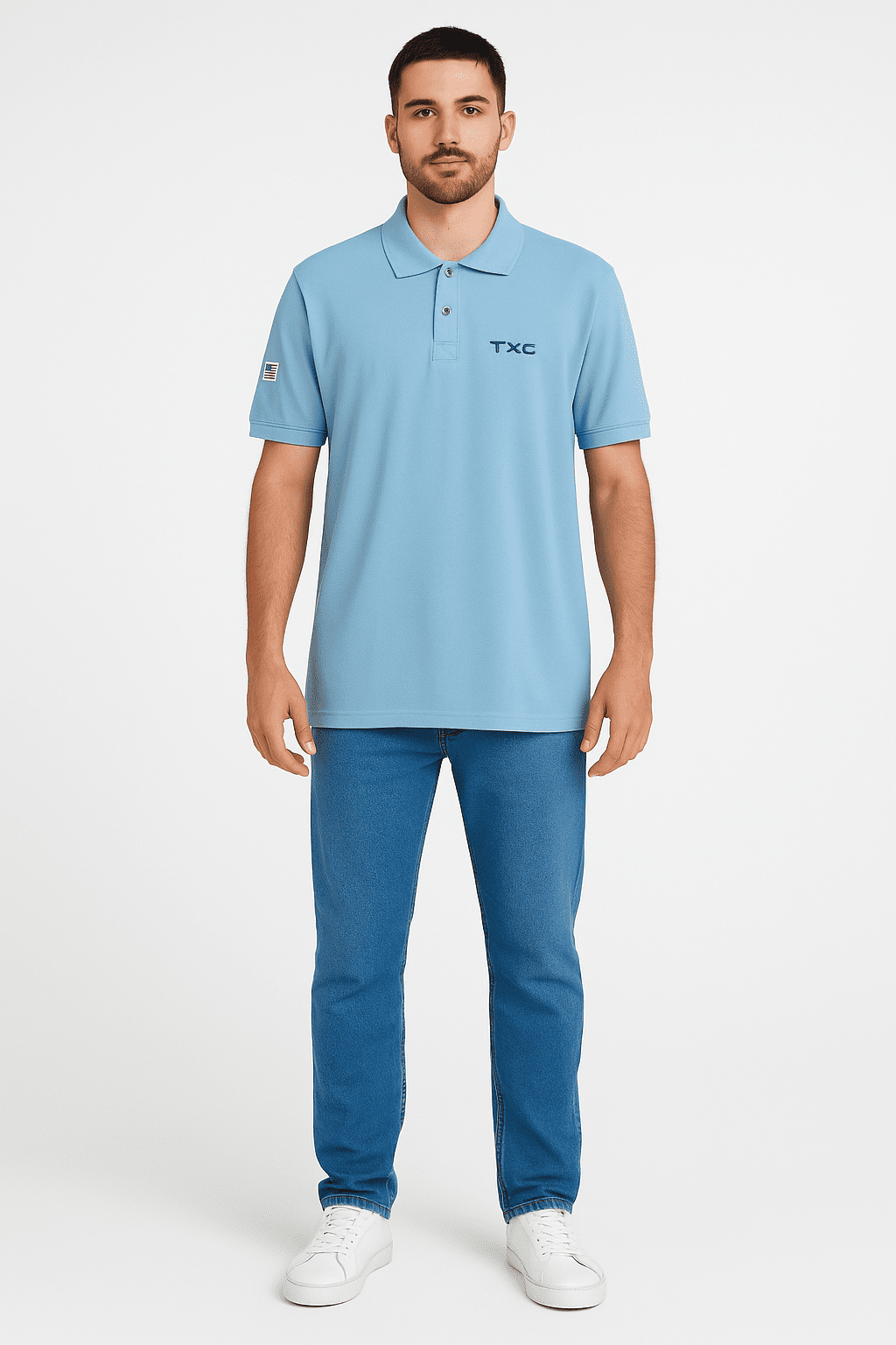 Camiseta Polo TXC Bordado Azul