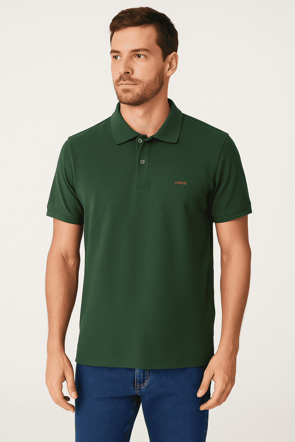 Camiseta Polo Colcci Bordado Verde E Vermelho