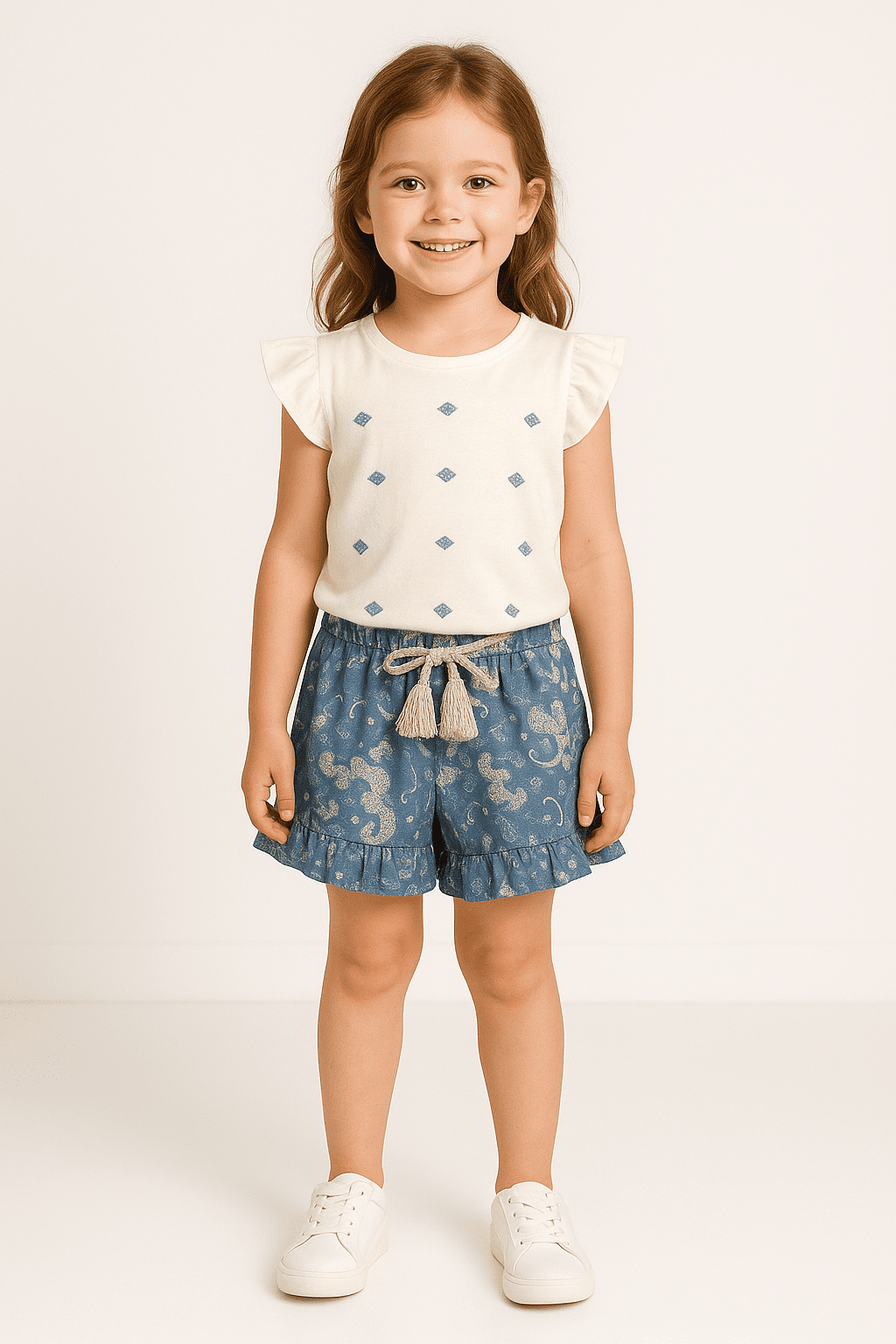 Conjunto Brandili Mundi Branco e Azul