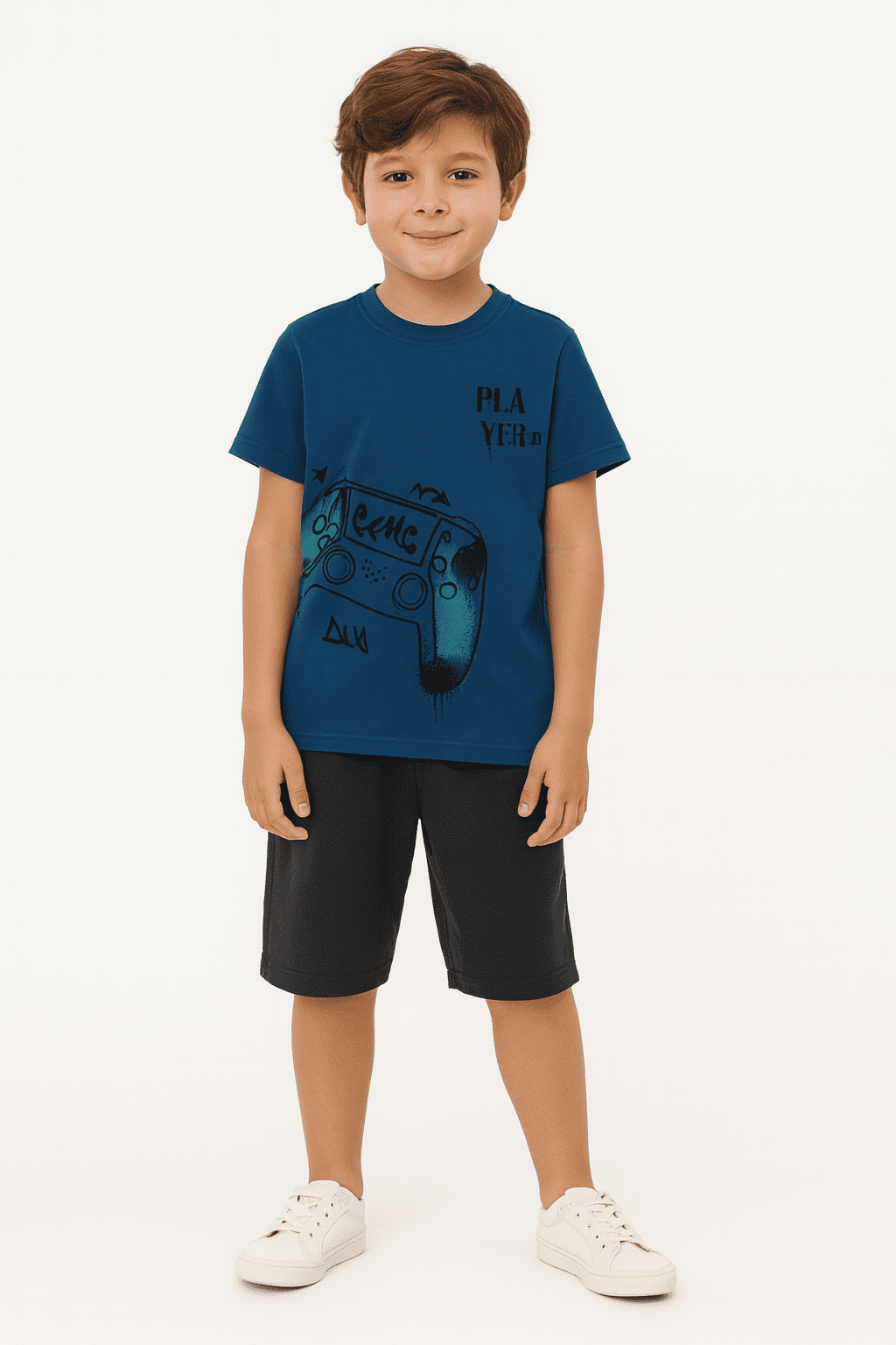 Conjunto Brandili Camiseta e Bermuda Moletinho