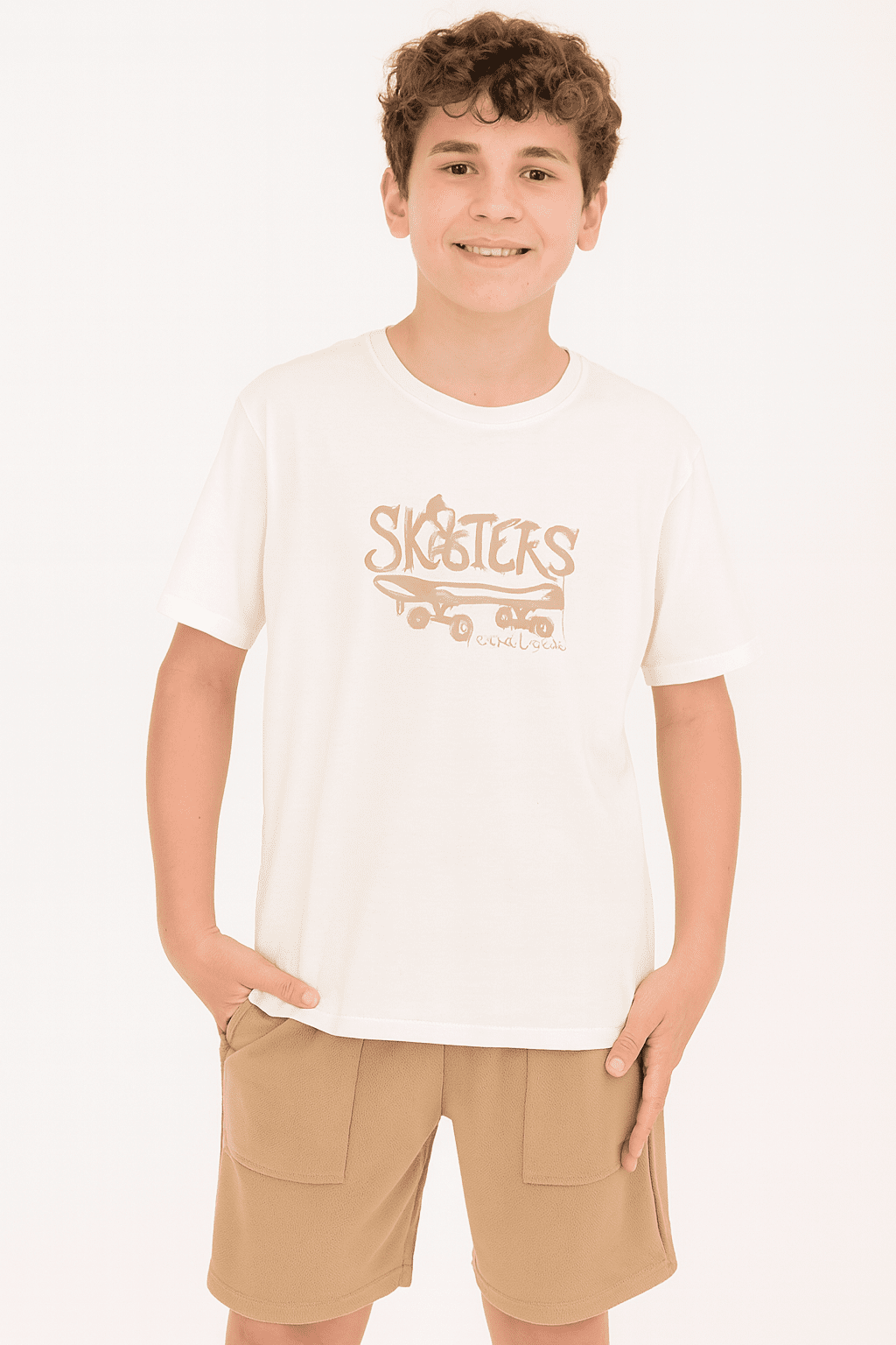 Conjunto Brandili Camiseta e Bermuda Moletinho