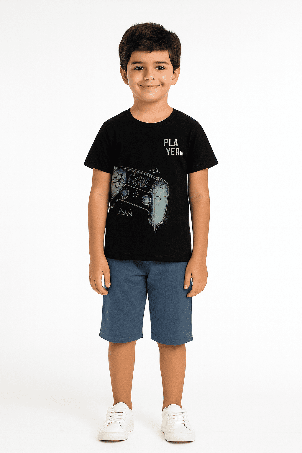 Conjunto Brandili Camiseta e Bermuda Moletinho