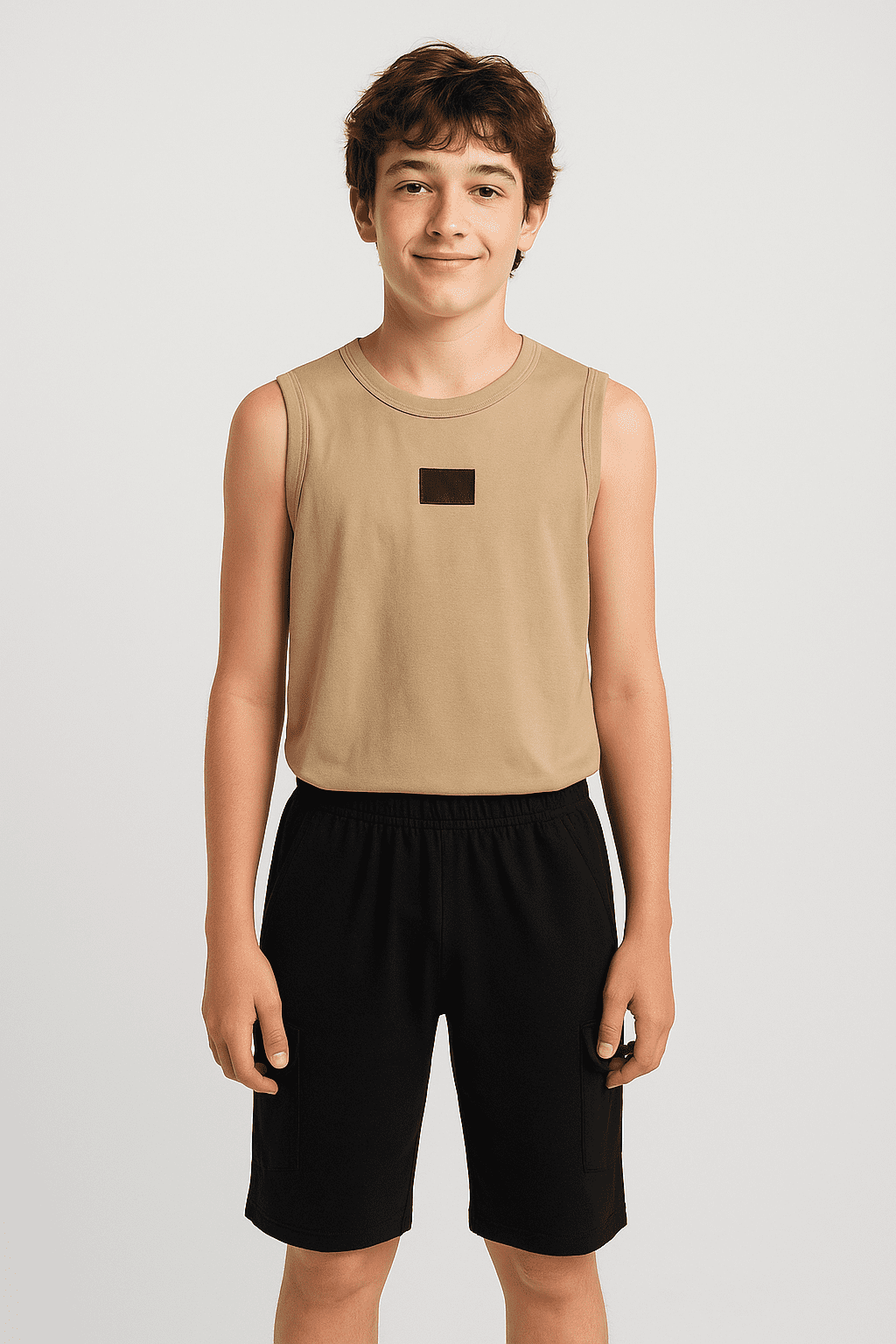 Conjunto Brandili Regata e Bermuda Marrom