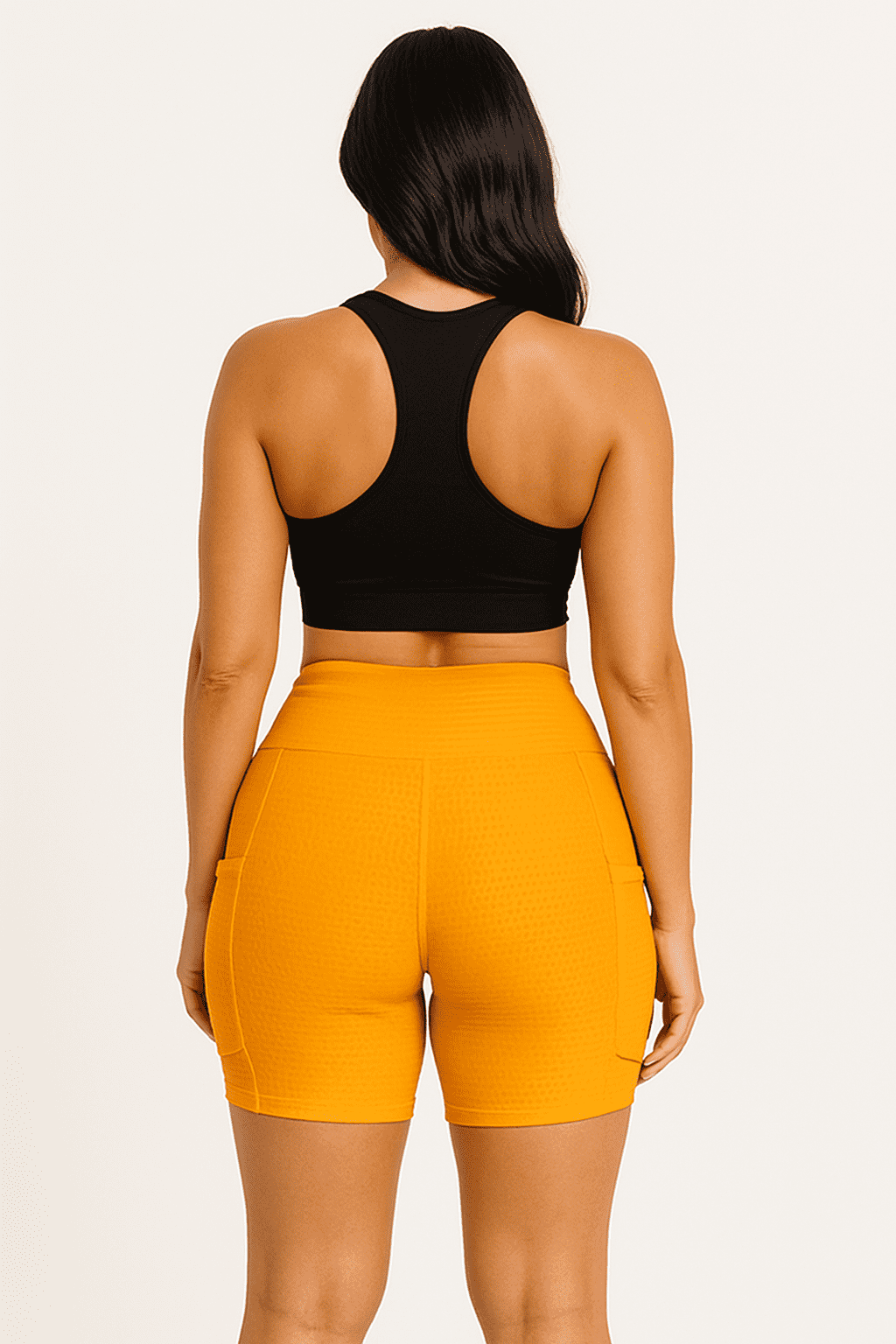 Short Fitness JD Fitness Com Bolso Amarelo - Imagem 2