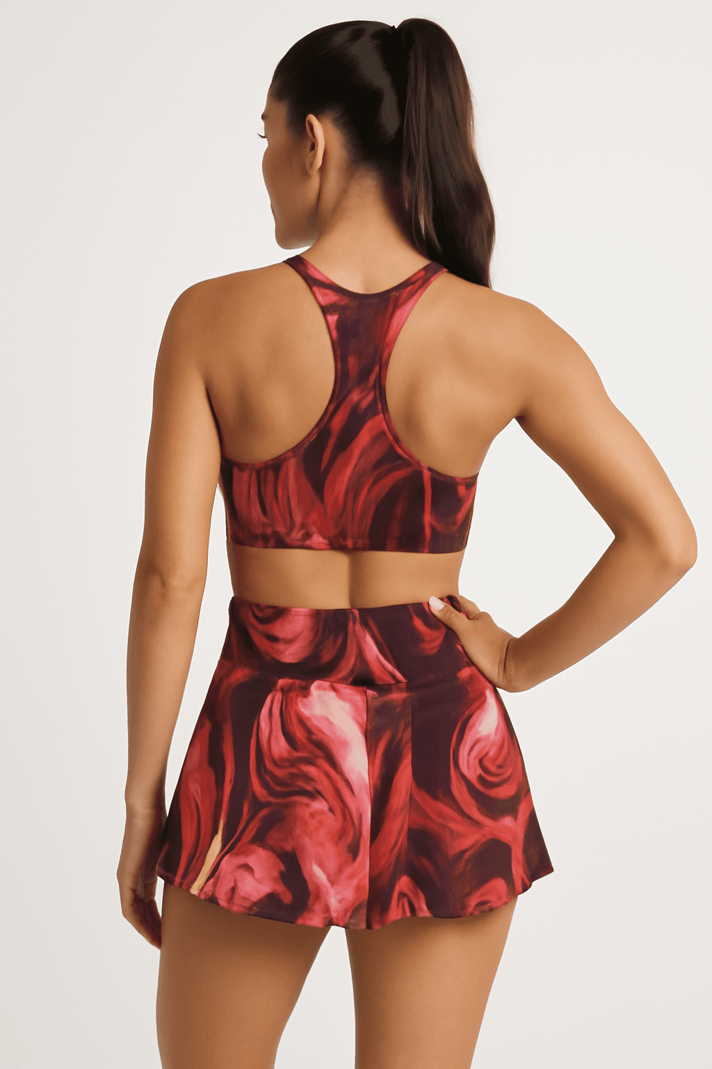 Short Saia JD Fitness Estampado Vermelho - Imagem 2