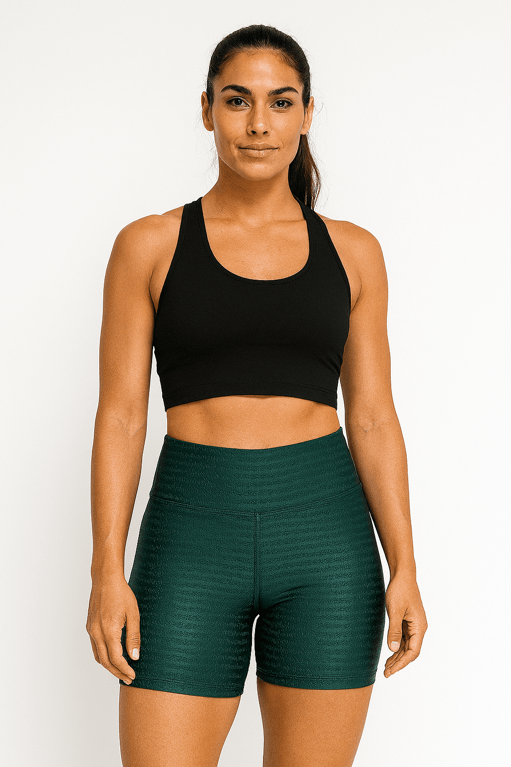 Short Fitness JD Fitness Textura Verde