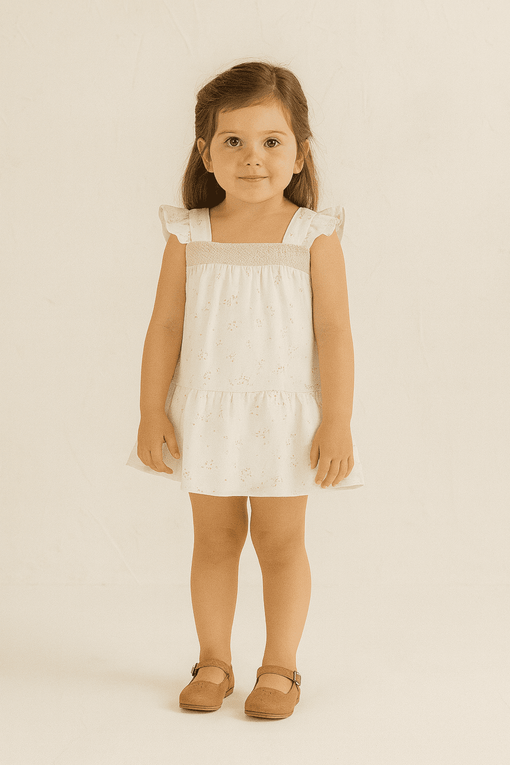 Vestido Brandili Mundi Branco Estampado