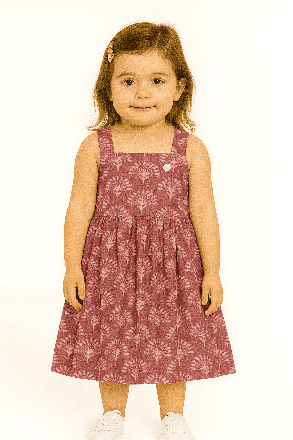 Vestido Brandili Mundi Vinho Estampado