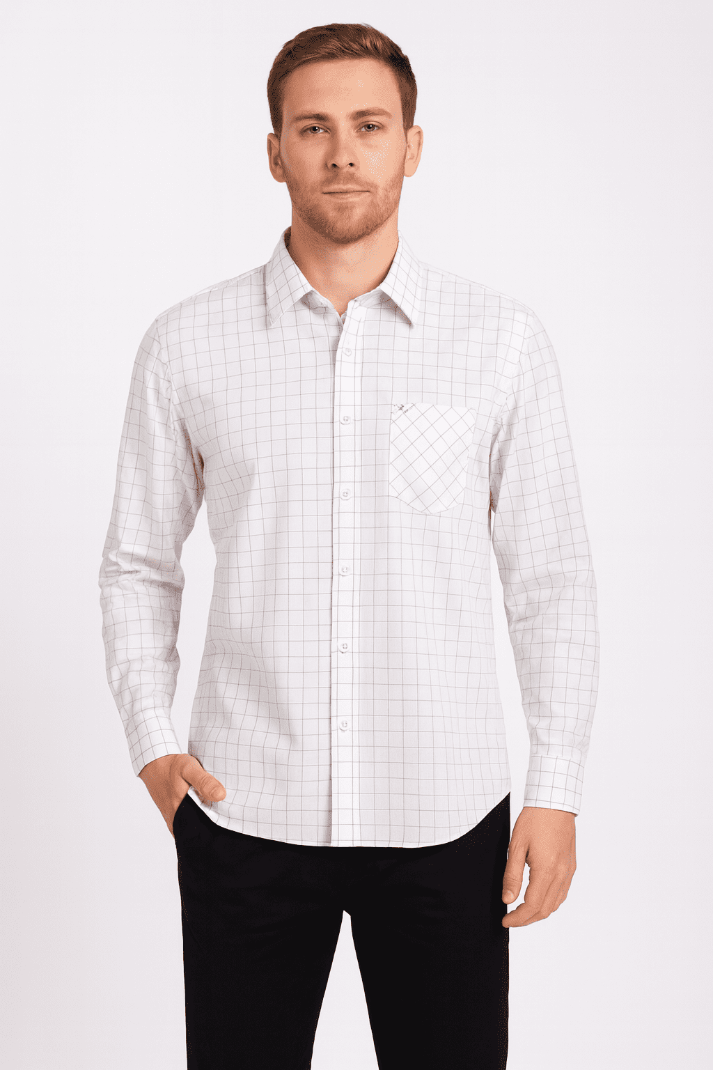 Camisa Manga Longa Com Bolso Wollp