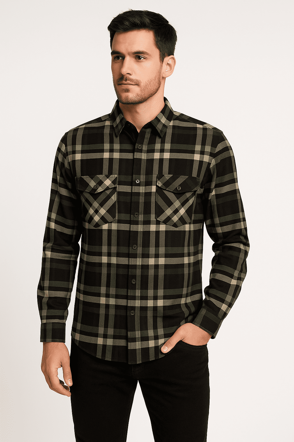 Camisa Manga Longa Com Bolso Wolpp