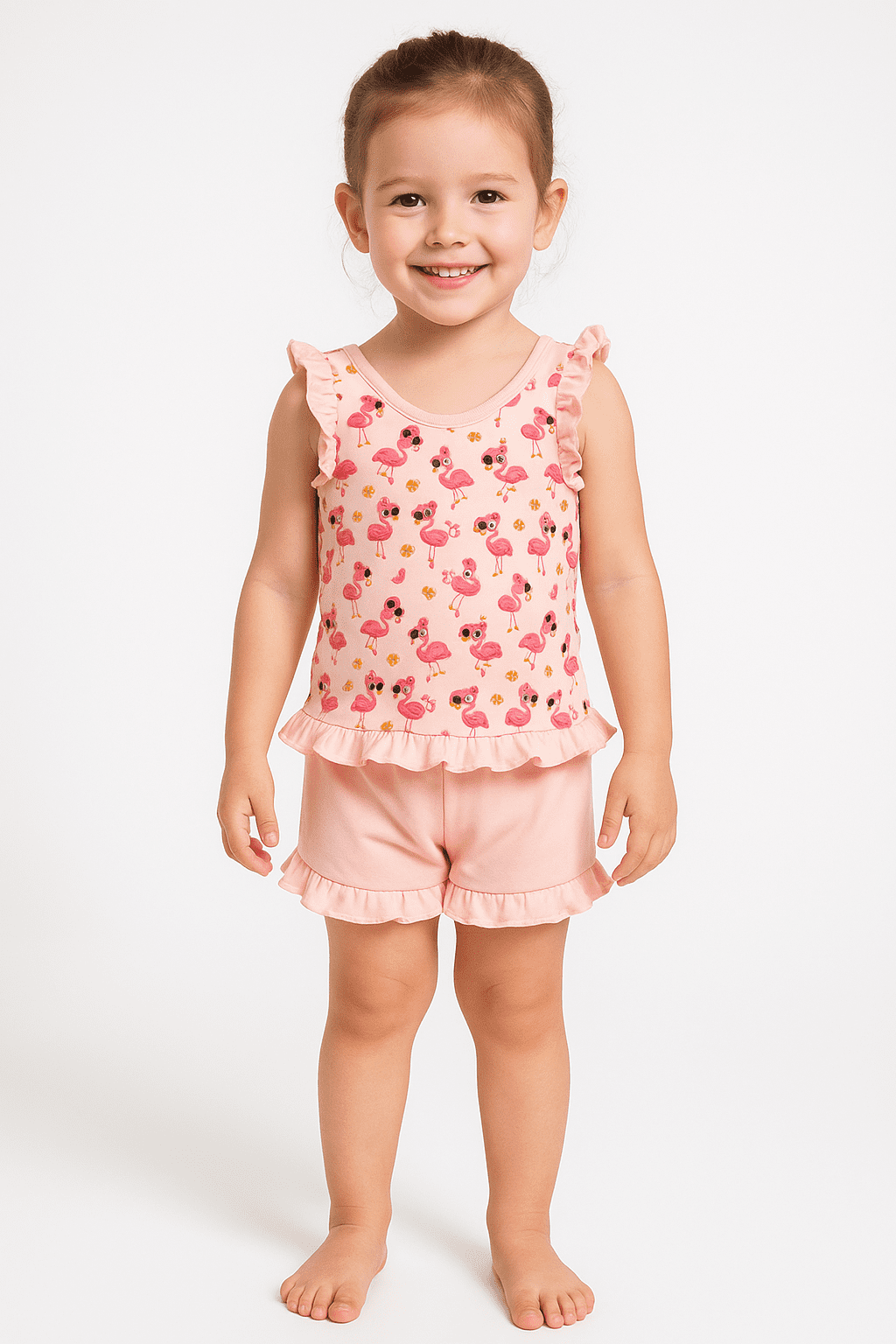 Pijama Modalle Salmão Estampado